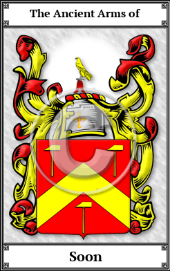 Soon Family Crest Download (JPG) Book Plated - 600 DPI