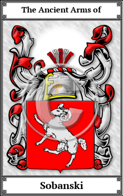 Sobanski Family Crest Download (JPG)  Book Plated - 150 DPI