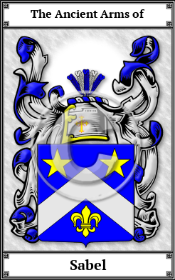 Sabel Family Crest Download (JPG) Book Plated - 300 DPI
