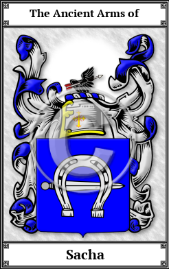 Sacha Family Crest Download (JPG)  Book Plated - 150 DPI