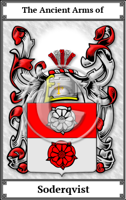 Soderqvist Family Crest Download (JPG) Book Plated - 600 DPI