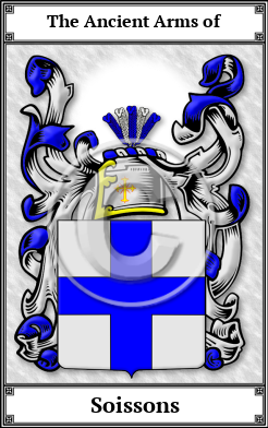 Soissons Family Crest Download (JPG)  Book Plated - 150 DPI