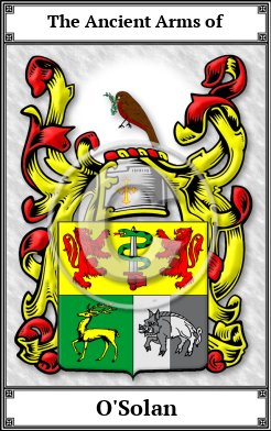 O'Solan Family Crest Download (JPG)  Book Plated - 150 DPI