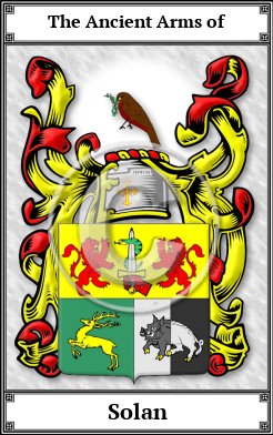 Solan Family Crest Download (JPG) Book Plated - 600 DPI
