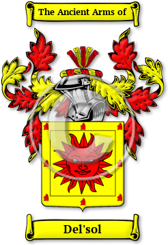 Del'sol Family Crest Download (jpg) Legacy Series - 150 DPI