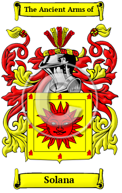 Solana Family Crest Download (JPG) Heritage Series - 600 DPI
