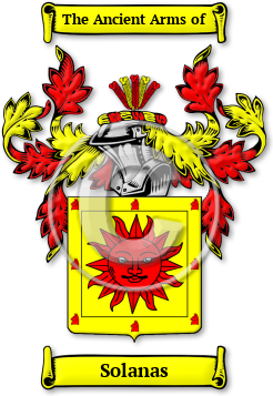 Solanas Family Crest Download (jpg) Legacy Series - 150 DPI