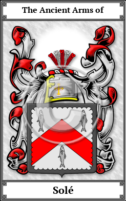 Solé Family Crest Download (JPG)  Book Plated - 150 DPI