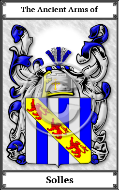 Solles Family Crest Download (JPG)  Book Plated - 150 DPI