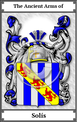 Solís Family Crest Download (JPG)  Book Plated - 150 DPI
