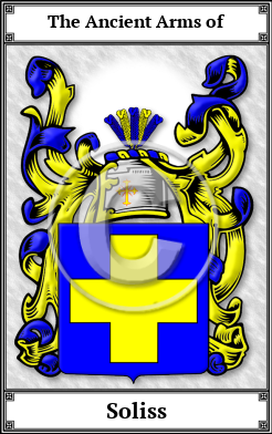 Soliss Family Crest Download (JPG)  Book Plated - 150 DPI