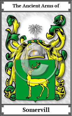 Somervill Family Crest Download (JPG)  Book Plated - 150 DPI