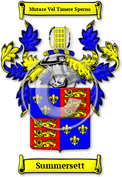 Summersett Family Crest Download (jpg) Legacy Series - 150 DPI