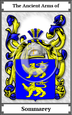 Sommarey Family Crest Download (JPG)  Book Plated - 150 DPI