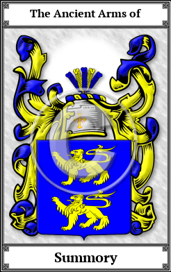 Summory Family Crest Download (JPG) Book Plated - 600 DPI