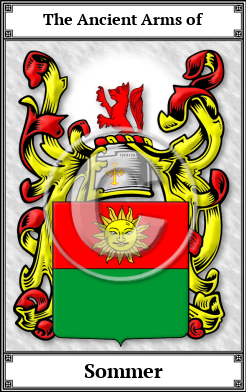 Sommer Family Crest Download (JPG) Book Plated - 300 DPI