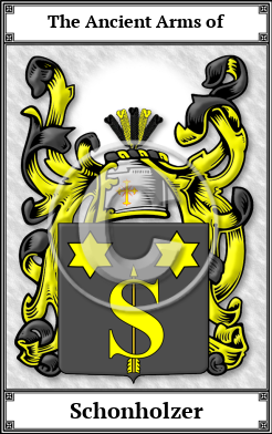 Schonholzer Family Crest Download (JPG)  Book Plated - 150 DPI