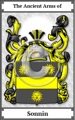Sonnin Family Crest Download (JPG) Book Plated - 600 DPI