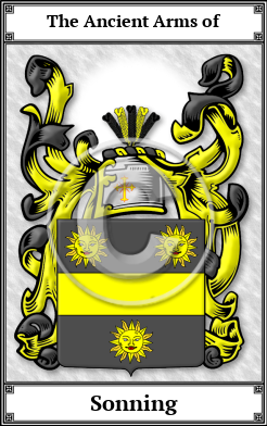 Sonning Family Crest Download (JPG)  Book Plated - 150 DPI