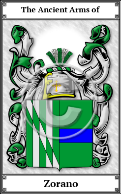 Zorano Family Crest Download (JPG)  Book Plated - 150 DPI