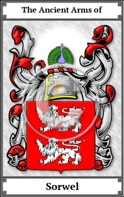 Sorwel Family Crest Download (JPG)  Book Plated - 150 DPI