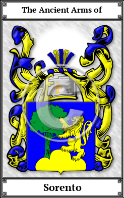 Sorento Family Crest Download (JPG)  Book Plated - 150 DPI