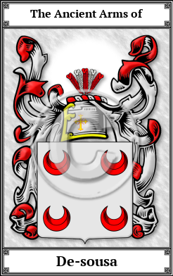 De-sousa Family Crest Download (JPG)  Book Plated - 150 DPI