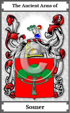 Sosner Family Crest Download (JPG)  Book Plated - 150 DPI