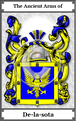 De-la-sota Family Crest Download (JPG)  Book Plated - 150 DPI