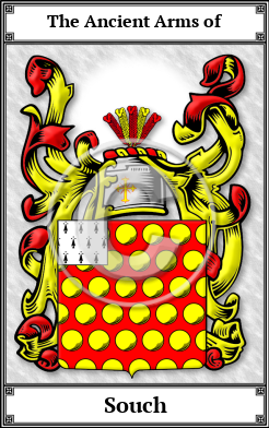 Souch Family Crest Download (JPG)  Book Plated - 150 DPI