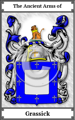 Grassick Family Crest Download (JPG)  Book Plated - 150 DPI