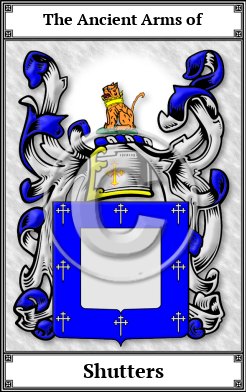 Shutters Family Crest Download (JPG)  Book Plated - 150 DPI