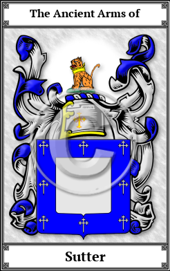 Sutter Family Crest Download (JPG) Book Plated - 600 DPI