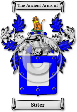 Süter Family Crest Download (jpg) Legacy Series - 150 DPI
