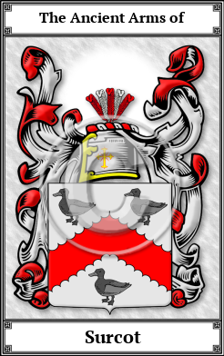 Surcot Family Crest Download (JPG)  Book Plated - 150 DPI