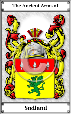 Sudland Family Crest Download (JPG)  Book Plated - 150 DPI