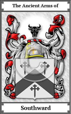 Southward Family Crest Download (JPG)  Book Plated - 150 DPI