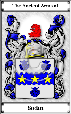 Sodin Family Crest Download (JPG)  Book Plated - 150 DPI
