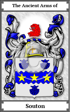 Souton Family Crest Download (JPG)  Book Plated - 150 DPI