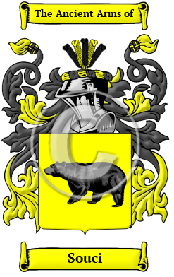 Souci Family Crest Download (JPG) Heritage Series - 600 DPI