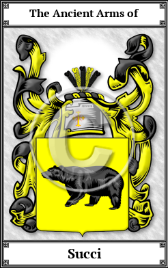 Succi Family Crest Download (JPG)  Book Plated - 150 DPI