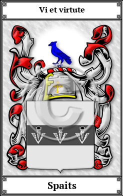 Spaits Family Crest Download (JPG)  Book Plated - 150 DPI