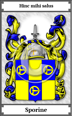 Sporine Family Crest Download (JPG)  Book Plated - 150 DPI
