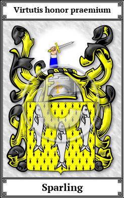 Sparling Family Crest Download (JPG)  Book Plated - 150 DPI