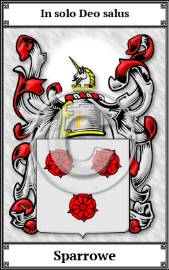 Sparrowe Family Crest Download (JPG)  Book Plated - 150 DPI