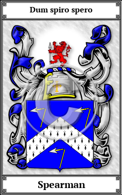 Spearman Family Crest Download (JPG)  Book Plated - 150 DPI