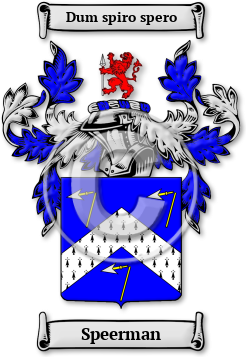 Speerman Family Crest Download (jpg) Legacy Series - 150 DPI