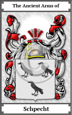 Schpecht Family Crest Download (JPG)  Book Plated - 150 DPI