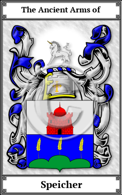 Speicher Family Crest Download (JPG) Book Plated - 600 DPI