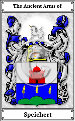 Speichert Family Crest Download (JPG)  Book Plated - 150 DPI